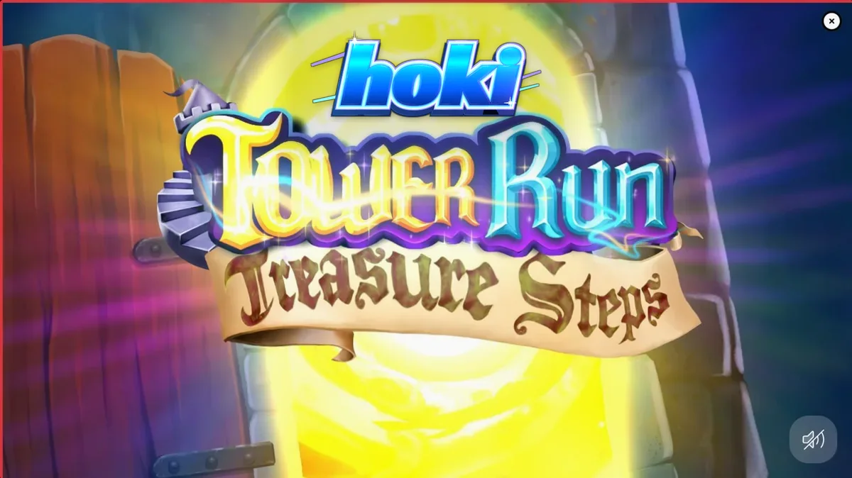 Tampilan visual slot Tower Run Treasure Steps dengan gaya seni piksel petualangan.